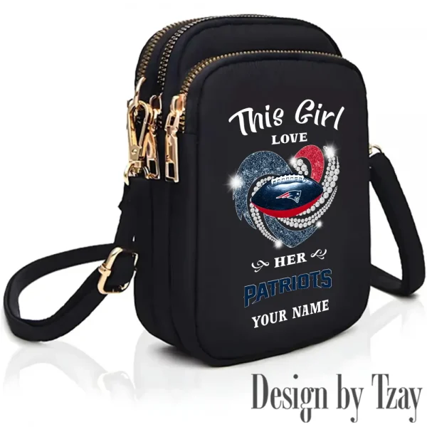 New England Patriots New Style 2025 Ladies Crossbody Bag With Adjustable Strap S9CBB444