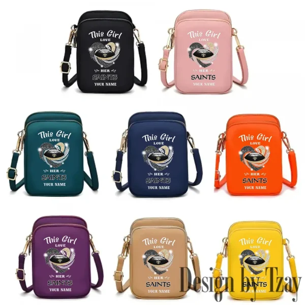 New Orleans Saints New Style 2025 Ladies Crossbody Bag With Adjustable Strap S9CBB445 - Image 3