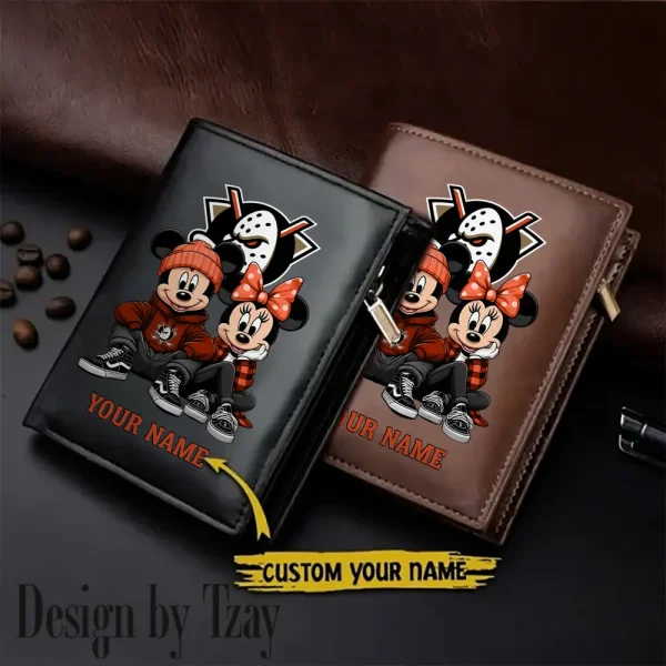 Anaheim Ducks NHL Leather Wallets Vertical Style SPTLVW570