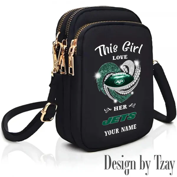 New York Jets New Style 2025 Ladies Crossbody Bag With Adjustable Strap S9CBB447