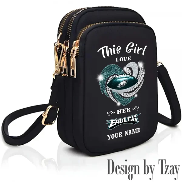 Philadelphia Eagles New Style 2025 Ladies Crossbody Bag With Adjustable Strap S9CBB448