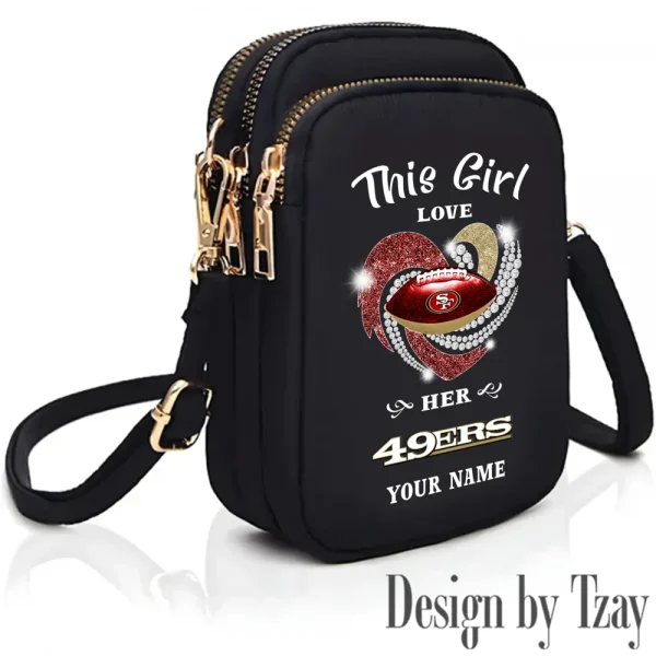 San Francisco 49ers New Style 2025 Ladies Crossbody Bag With Adjustable Strap S9CBB450