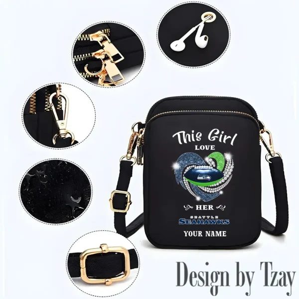 Seattle Seahawks New Style 2025 Ladies Crossbody Bag With Adjustable Strap S9CBB451 - Image 3