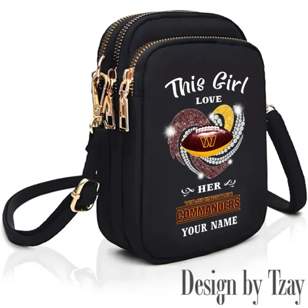Washington Commanders New Style 2025 Ladies Crossbody Bag With Adjustable Strap S9CBB454