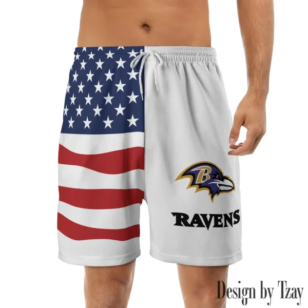 Baltimore Ravens Casual Men's Drawstring Shorts Trending 2025 BGSHORT274
