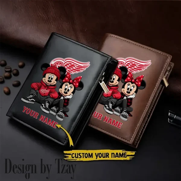 Detroit Red Wings NHL Leather Wallets Vertical Style SPTLVW579