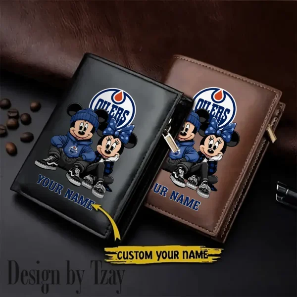 Edmonton Oilers NHL Leather Wallets Vertical Style SPTLVW580