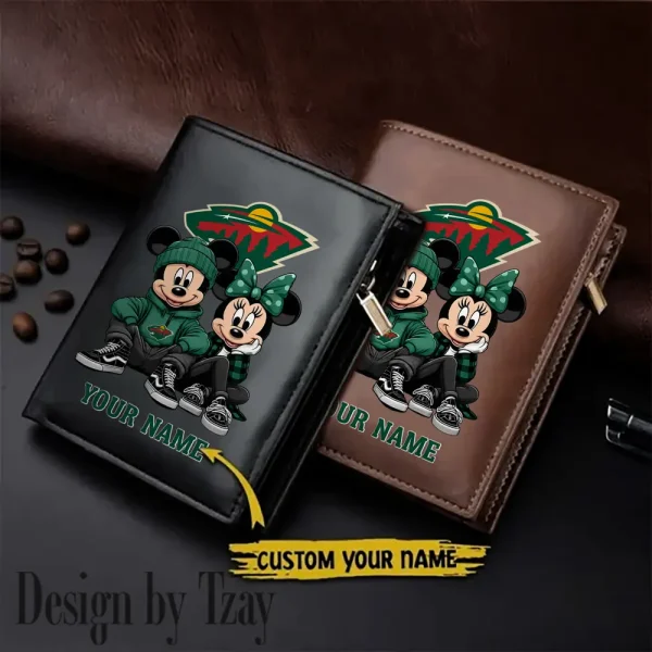 Minnesota Wild NHL Leather Wallets Vertical Style SPTLVW583