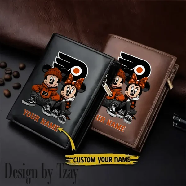 Philadelphia Flyers NHL Leather Wallets Vertical Style SPTLVW590