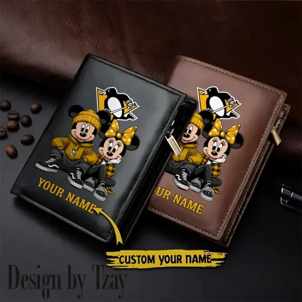 Pittsburgh Penguins NHL Leather Wallets Vertical Style SPTLVW591