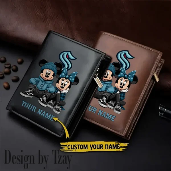 Seattle Kraken NHL Leather Wallets Vertical Style SPTLVW593