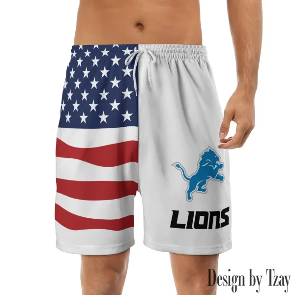 Detroit Lions Casual Men's Drawstring Shorts Trending 2025 BGSHORT282