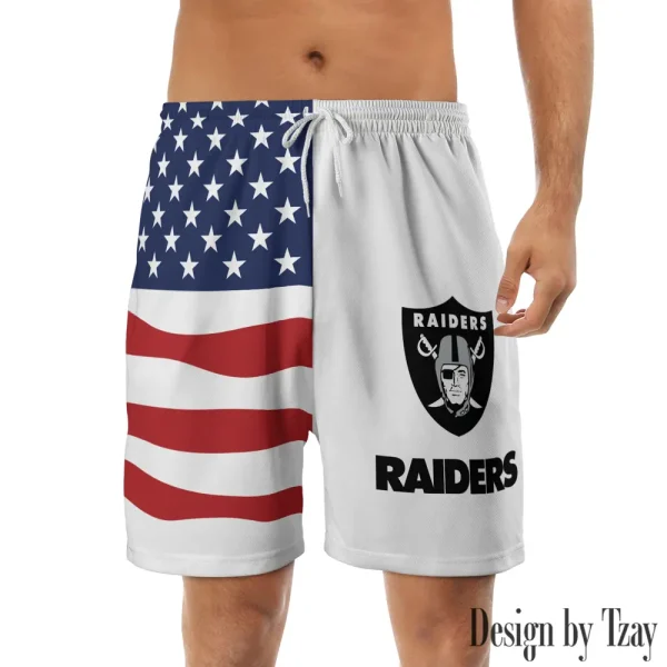 Las Vegas Raiders Casual Men's Drawstring Shorts Trending 2025 BGSHORT288