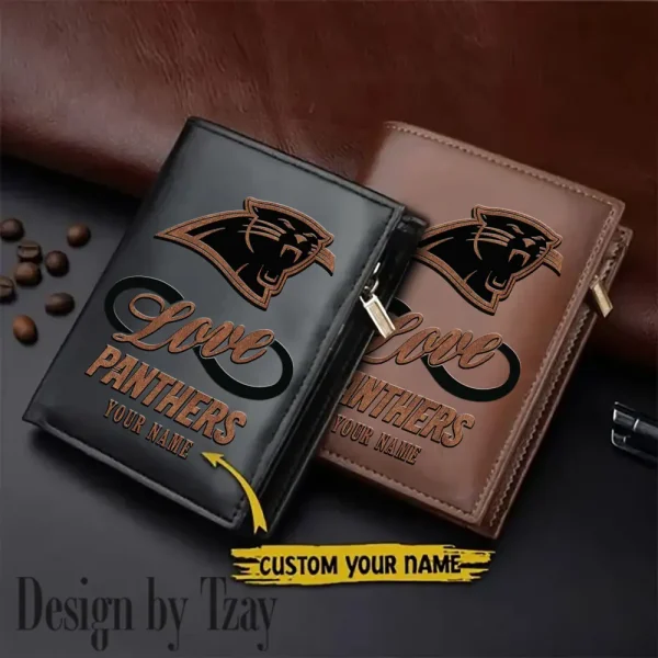 Carolina Panthers Leather Wallets Vertical Style SPTLVW598