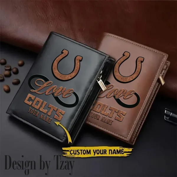 Indianapolis Colts Leather Wallets Vertical Style SPTLVW607