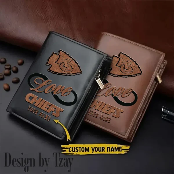 Kansas City Chiefs Leather Wallets Vertical Style SPTLVW609