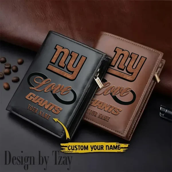 New York Giants Leather Wallets Vertical Style SPTLVW617