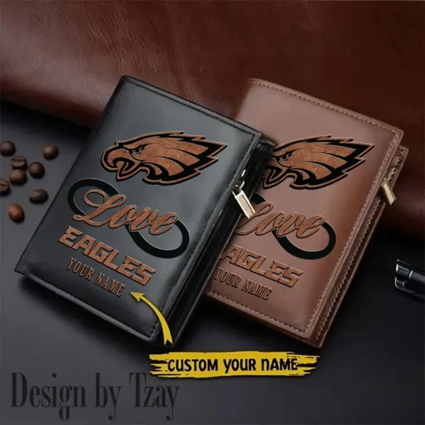 Philadelphia Eagles Leather Wallets Vertical Style SPTLVW619