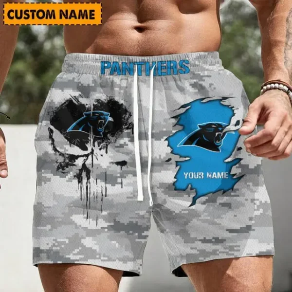 Carolina Panthers Men Short Pants Custom Name Gift For Fans