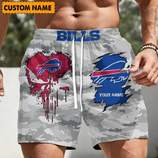 Buffalo Bills Men Short Pants Custom Name Gift For Fans
