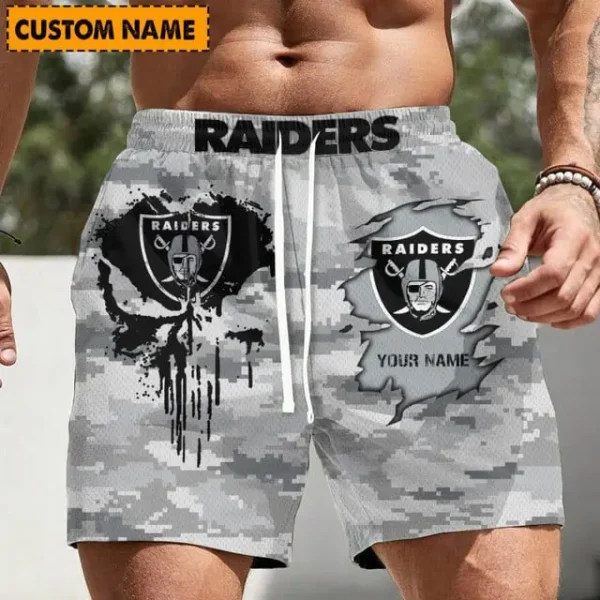 Las Vegas Raiders Men Short Pants Custom Name Gift For Fans
