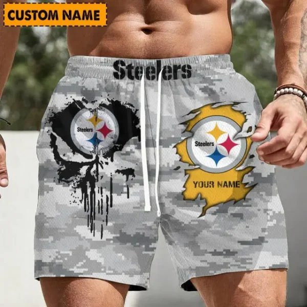 Pittsburgh Steelers Men Short Pants Custom Name Gift For Fans
