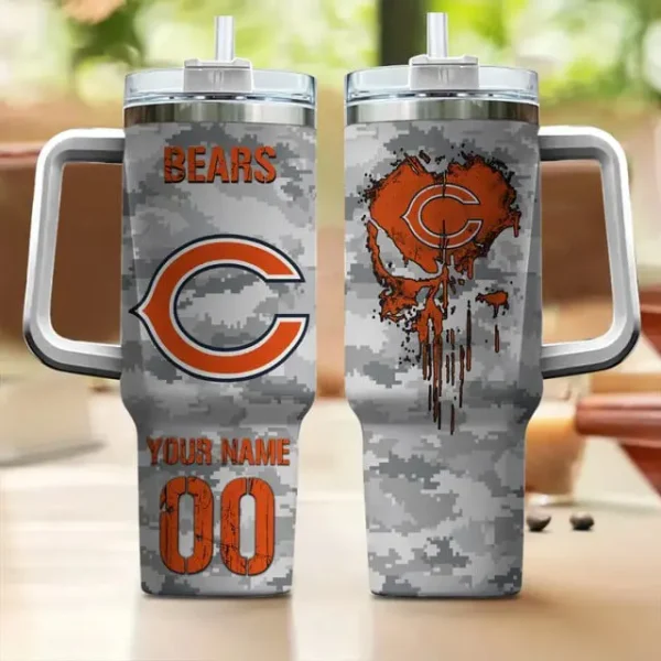 Chicago Bears Customized Tumblers40oz Gift For Fans 2025