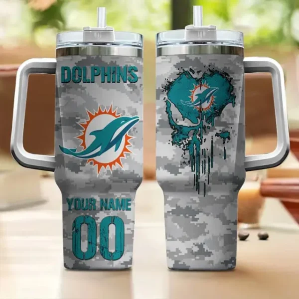 Miami Dolphins Customized Tumblers40oz Gift For Fans 2025
