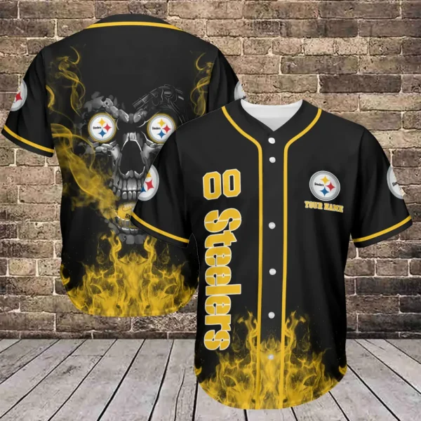 Pittsburgh Steelers Casual Button Baseball Shirt Trending 2025 AZCBJS663