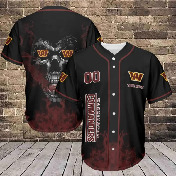 Washington Commanders Casual Button Baseball Shirt Trending 2025 AZCBJS666