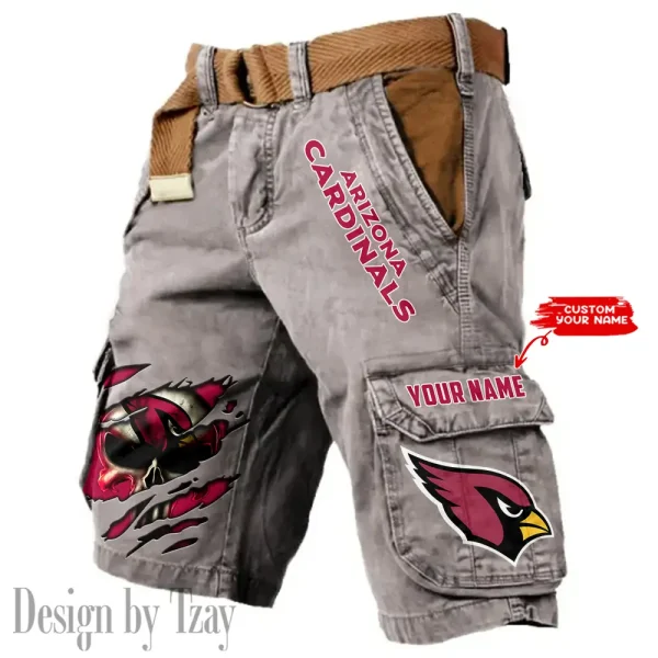 Arizona Cardinals Pocket Print Cargo Shorts (Belt Not Included) trending 2025 S9MCS335 - Image 4