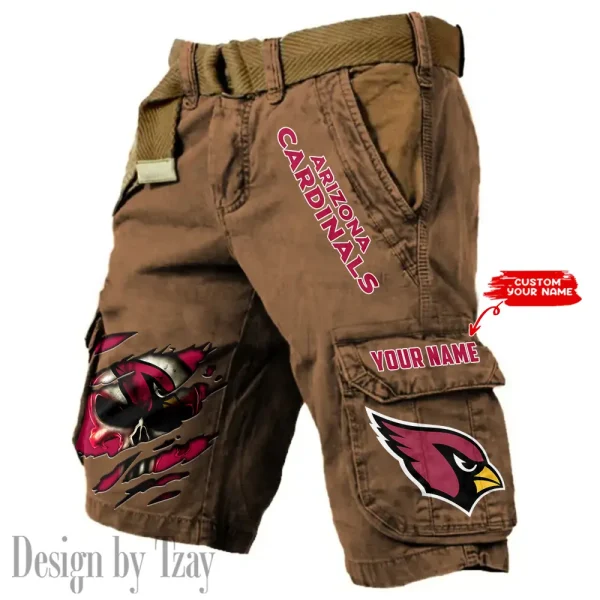 Arizona Cardinals Pocket Print Cargo Shorts (Belt Not Included) trending 2025 S9MCS335 - Image 5