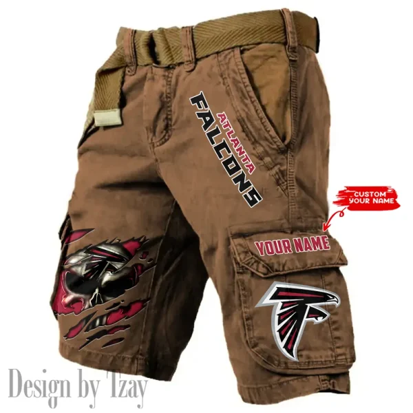 Atlanta Falcons Pocket Print Cargo Shorts (Belt Not Included) trending 2025 S9MCS336 - Image 2