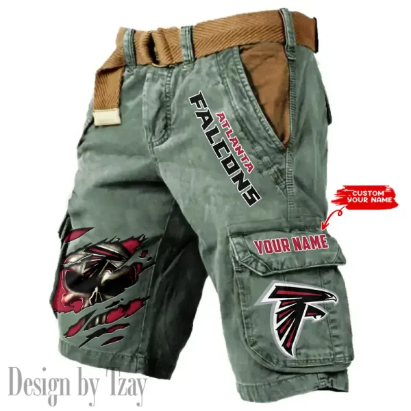 Atlanta Falcons Pocket Print Cargo Shorts (Belt Not Included) trending 2025 S9MCS336 - Image 3