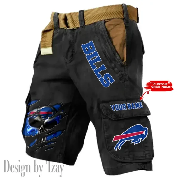 Buffalo Bills Pocket Print Cargo Shorts (Belt Not Included) trending 2025 S9MCS338 - Image 4