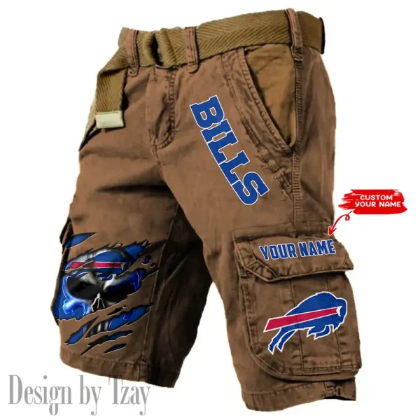 Buffalo Bills Pocket Print Cargo Shorts (Belt Not Included) trending 2025 S9MCS338 - Image 5