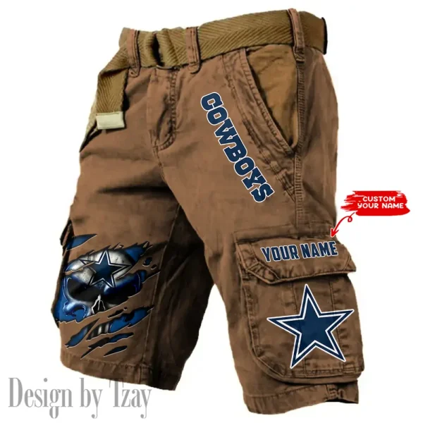 Dallas Cowboys Pocket Print Cargo Shorts (Belt Not Included) trending 2025 S9MCS343 - Image 4