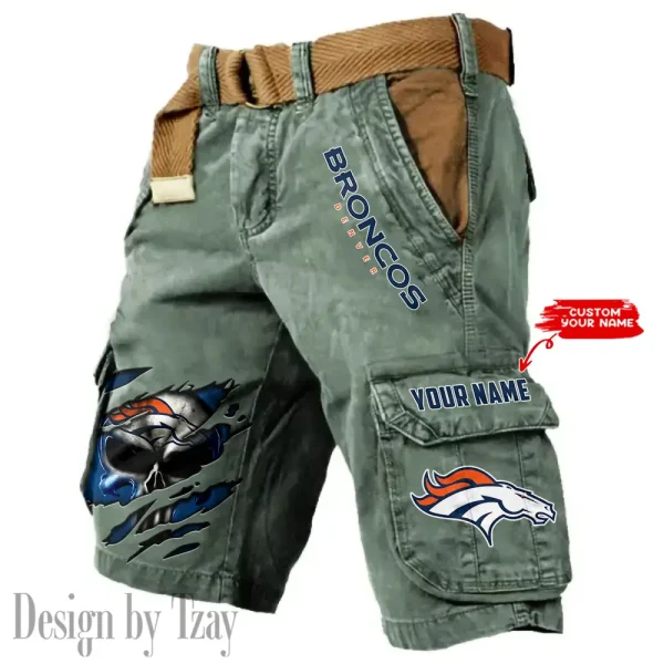 Denver Broncos Pocket Print Cargo Shorts (Belt Not Included) trending 2025 S9MCS344 - Image 3
