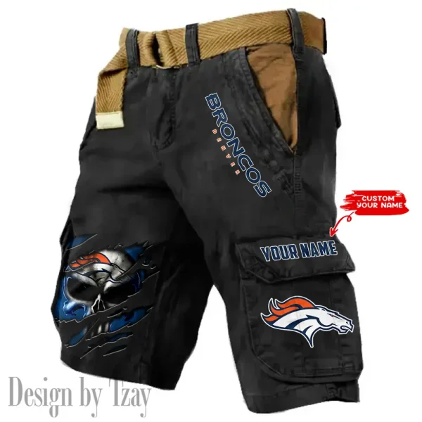 Denver Broncos Pocket Print Cargo Shorts (Belt Not Included) trending 2025 S9MCS344 - Image 4