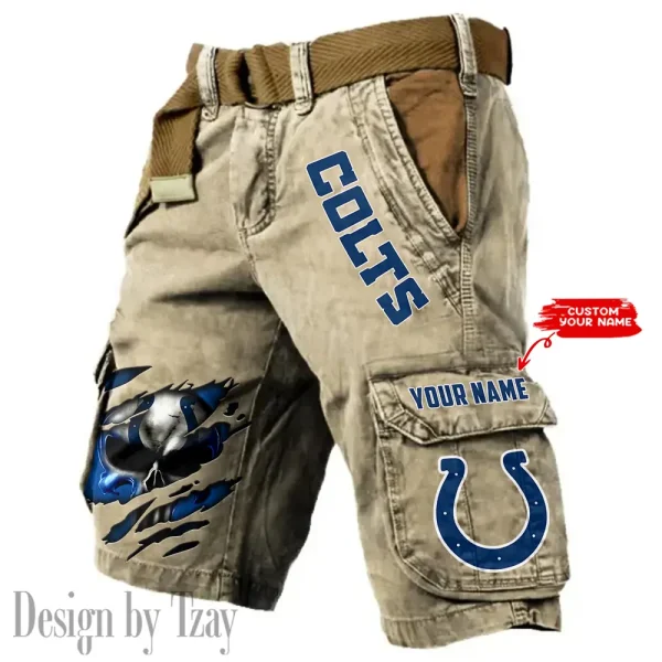 Indianapolis Colts Pocket Print Cargo Shorts (Belt Not Included) trending 2025 S9MCS348 - Image 4