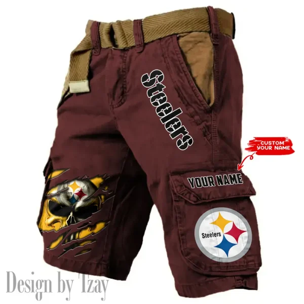 Pittsburgh Steelers Pocket Print Cargo Shorts (Belt Not Included) trending 2025 S9MCS361 - Image 6