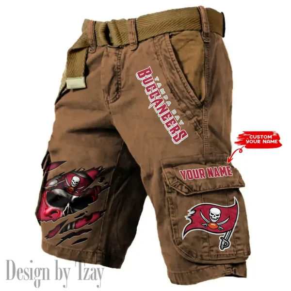 Tampa Bay Buccaneers Pocket Print Cargo Shorts (Belt Not Included) trending 2025 S9MCS364 - Image 4