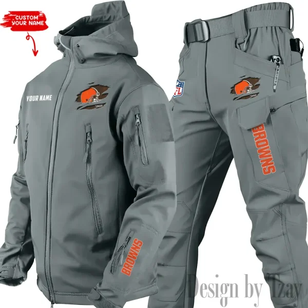 Cleveland Browns Tactical Winter Set Men's Outdoor Waterproof New 2025 SPTWSMOW136 - Image 2