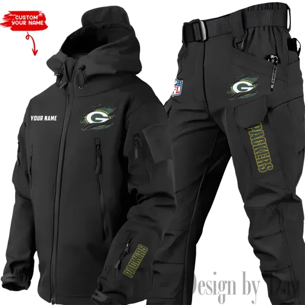 Green Bay Packers Tactical Winter Set Men's Outdoor Waterproof New 2025 SPTWSMOW140 - Image 2