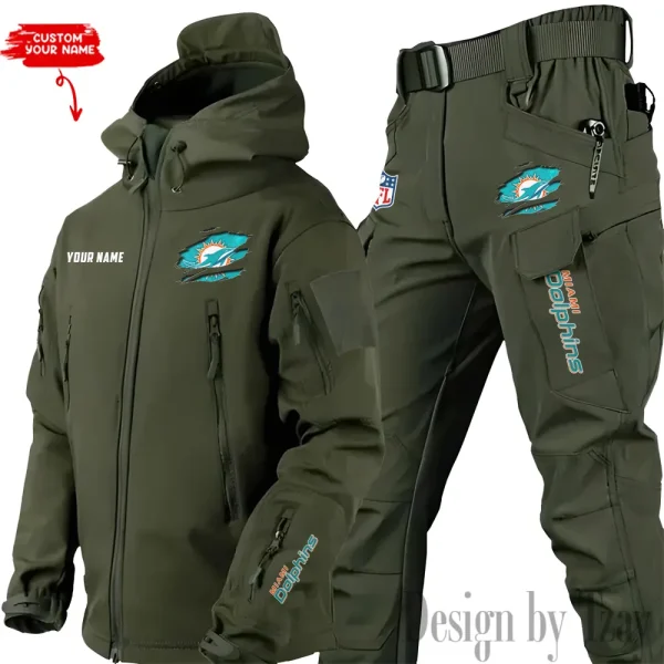 Miami Dolphins Tactical Winter Set Men's Outdoor Waterproof New 2025 SPTWSMOW148 - Image 2