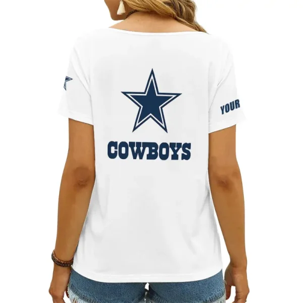 Dallas Cowboys Favorite V-Neck T-Shirt for Women Style 2025 ANZ-AGCWTS1040 - Image 2