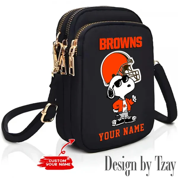 Cleveland Browns New Style 2025 Ladies Crossbody Bag With Adjustable Strap S9CBB467
