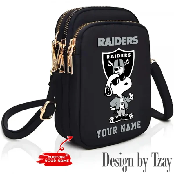 Las Vegas Raiders New Style 2025 Ladies Crossbody Bag With Adjustable Strap S9CBB476
