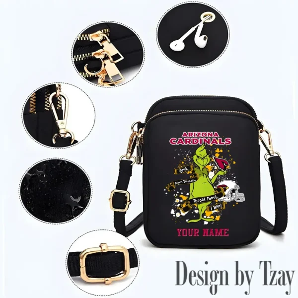 Arizona Cardinals Cute Shoulder Bag With Colorful Canvas Zipper Printed S9CBB488 - Image 2