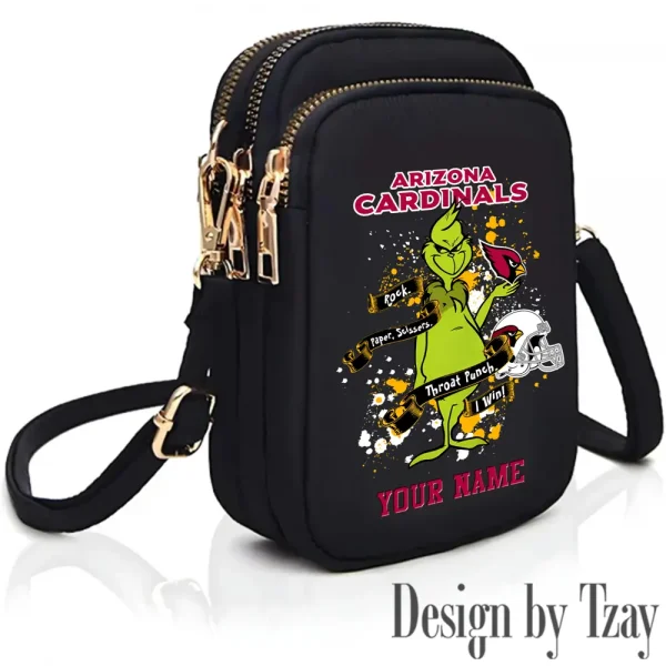Arizona Cardinals Cute Shoulder Bag With Colorful Canvas Zipper Printed S9CBB488